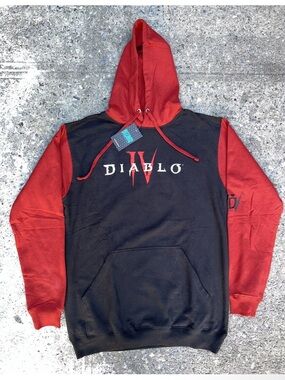 Diablo Hoodie Blizzard Entertainment Red/Black 2XLT NWT‎ Pockets Drawstring